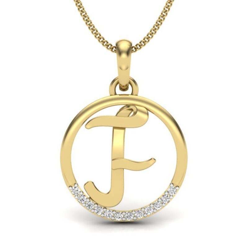 22K/18K Real Certified Fine Yellow Gold F CZ Womens Pendant