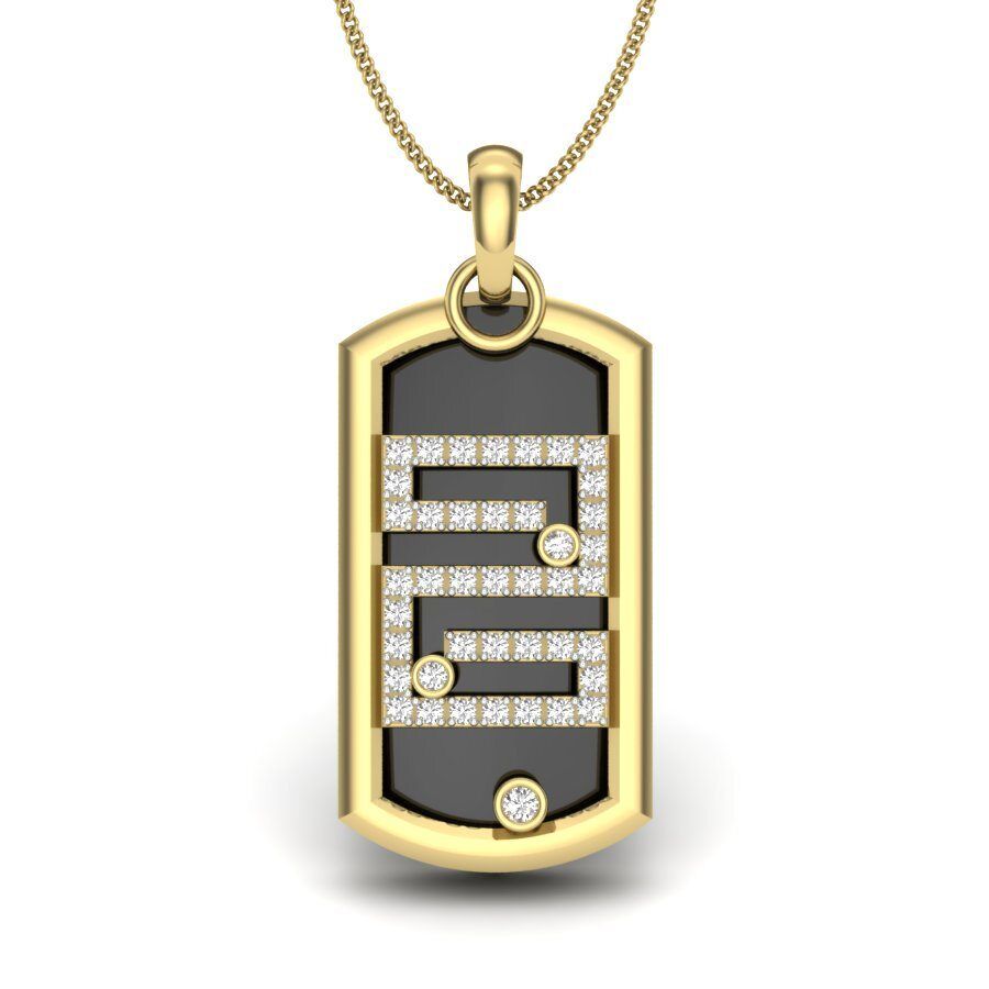 22K/18K Real Certified Fine Yellow Gold Glamorous CZ Womens Pendant
