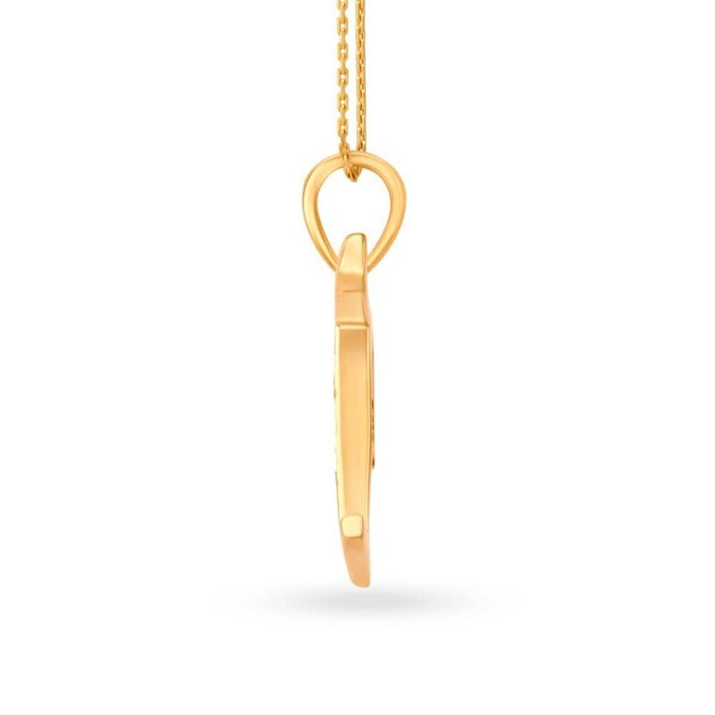 22K/18K Real Certified Fine Yellow Gold T Letter Womens Pendant - Image 2