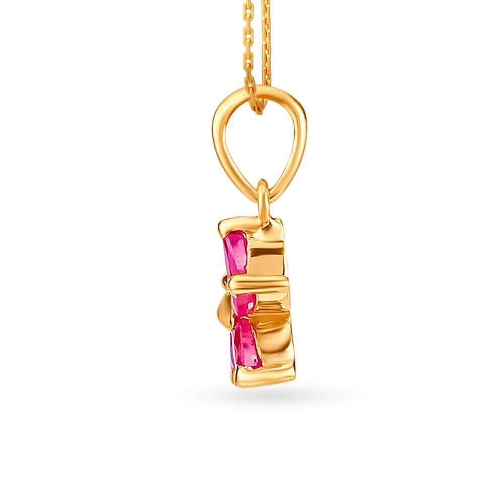 22K/18K Real Certified Fine Yellow Gold Engaging CZ Womens Pendant - Image 2