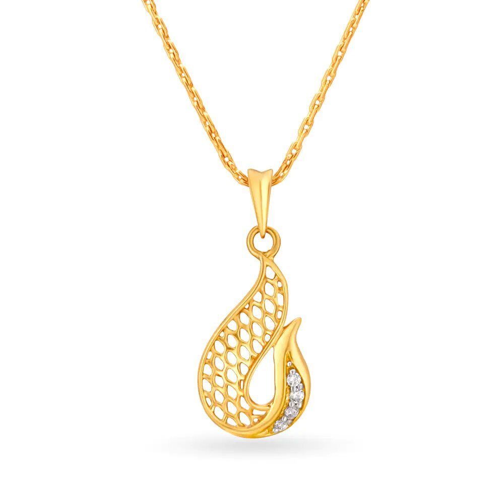 22K/18K Real Certified Fine Yellow Gold Attractive Womens Pendant
