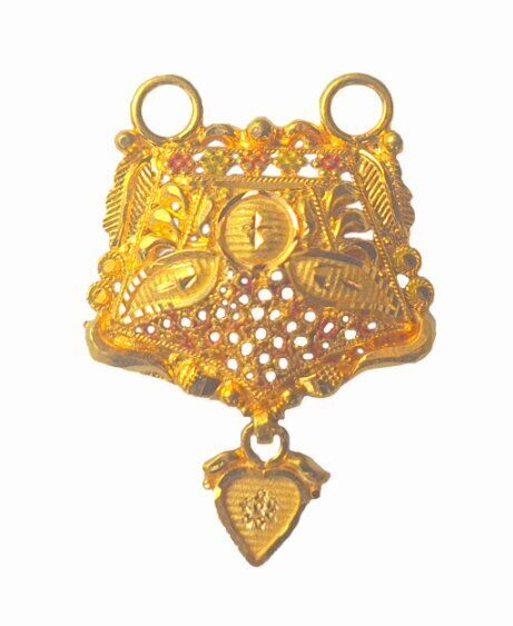 22K/18K Real Certified Fine Yellow Gold Elegant Mangalsutra Pendant