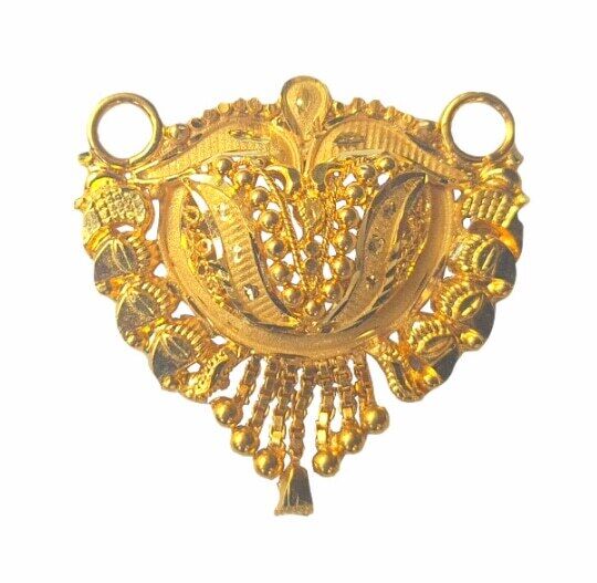 22K/18K Real Certified Fine Yellow Gold Classy  Mangalsutra Pendant