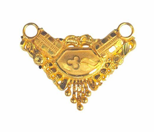 22K/18K Real Certified Fine Yellow Gold Beautiful Mangalsutra Pendant
