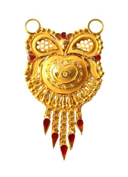 22K/18K Real Certified Fine Yellow Gold Elegant Mangalsutra Pendant