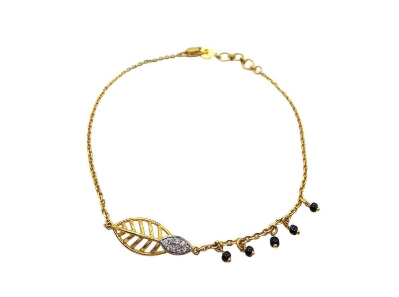 22K Pure Fine Yellow Gold Certified Stamped Beautiful Design Womens Bracelet
