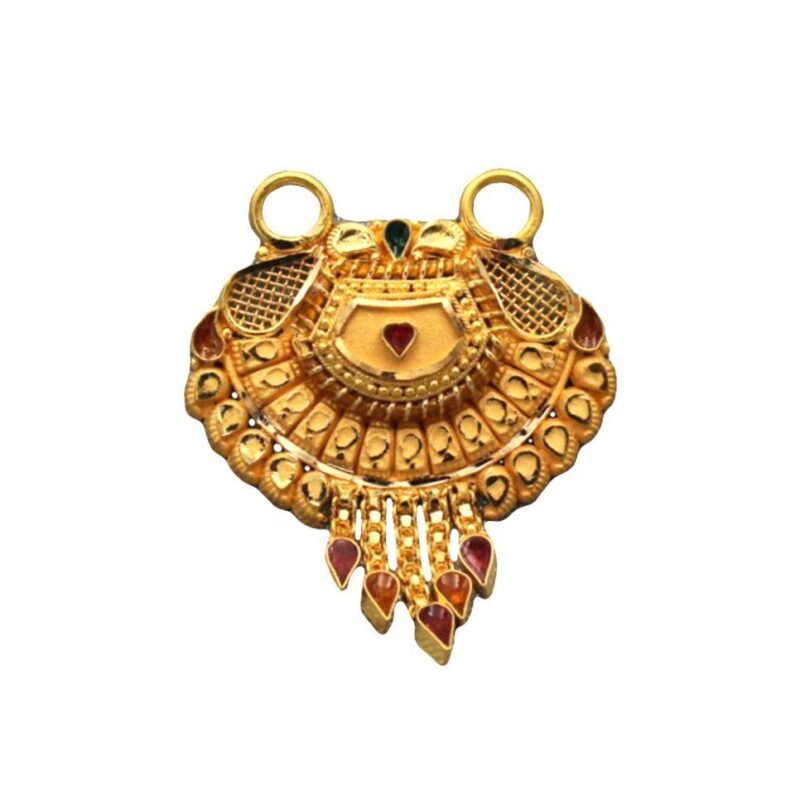 22K/18K Real Certified Fine Yellow Gold Classy  Mangalsutra Pendant