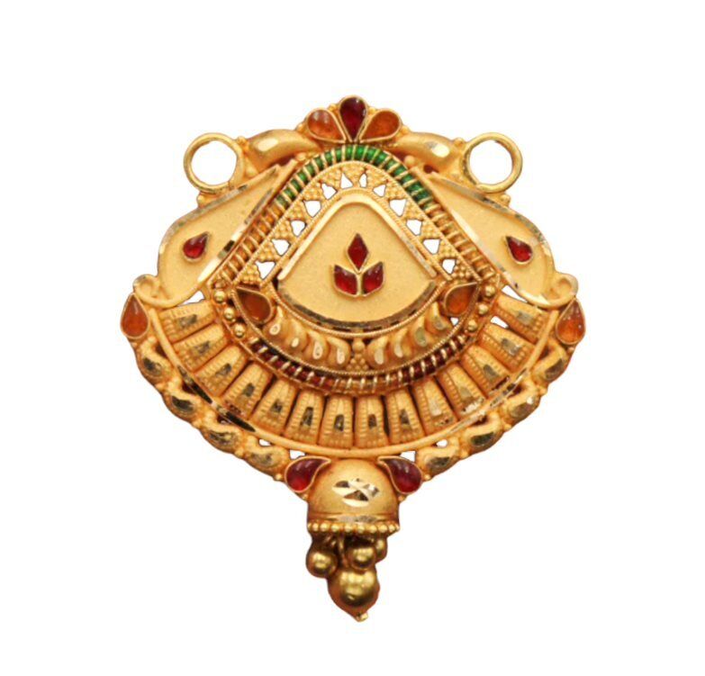 22K/18K Real Certified Fine Yellow Gold Classy Mangalsutra Pendant