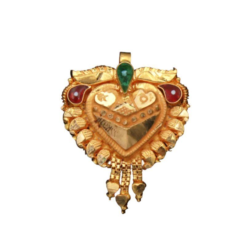 22K/18K Real Certified Fine Yellow Gold Divine Mangalsutra Pendant