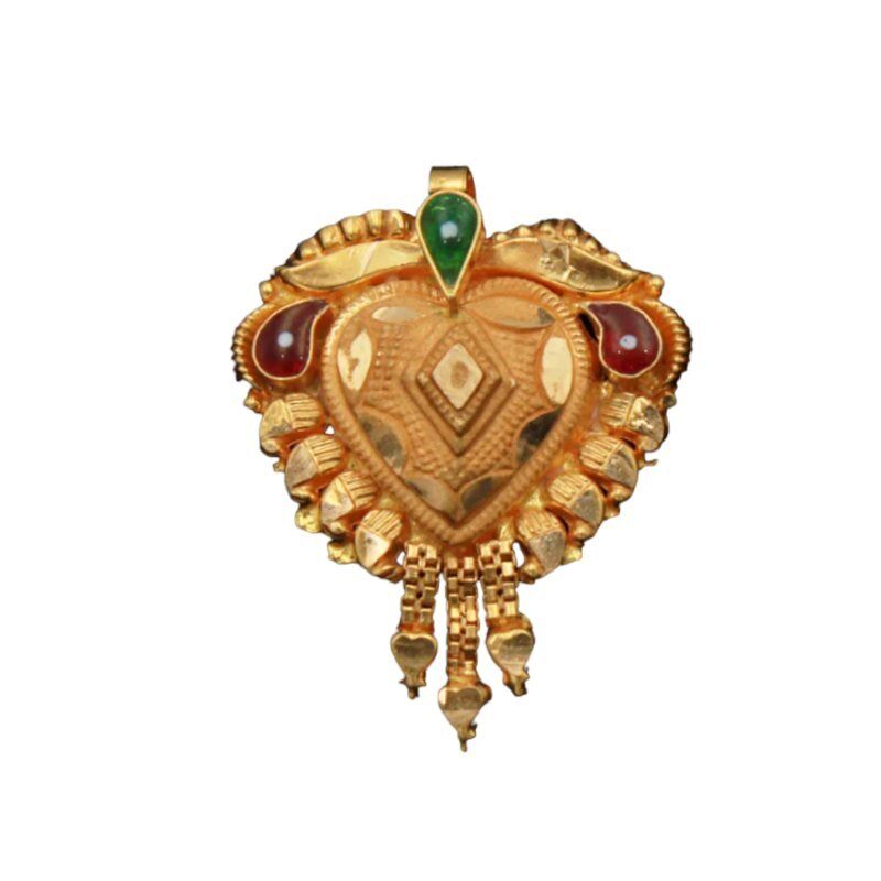 22K/18K Real Certified Fine Yellow Gold Classy  Mangalsutra Pendant