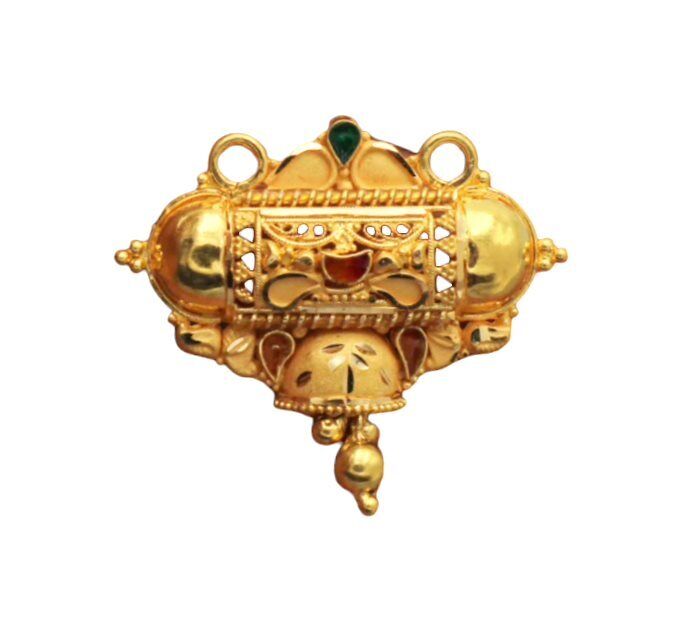 22K/18K Real Certified Fine Yellow Gold Divine Mangalsutra Pendant