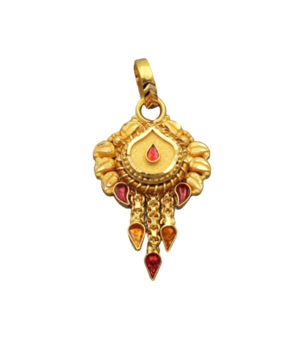 22K/18K Real Certified Fine Yellow Gold Beautiful Mangalsutra Pendant