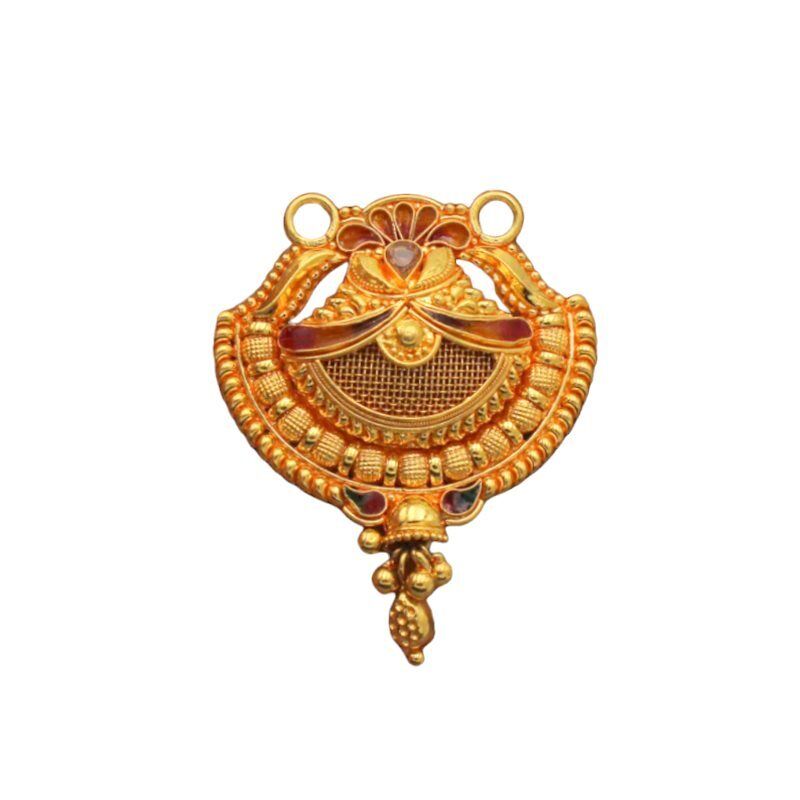 22K/18K Real Certified Fine Yellow Gold Classy Mangalsutra Pendant