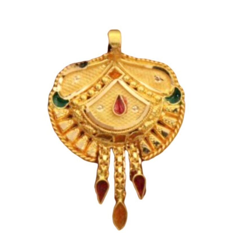 22K/18K Real Certified Fine Yellow Gold Elegant Mangalsutra Pendant