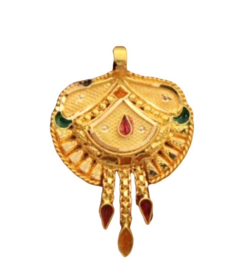 22K/18K Real Certified Fine Yellow Gold Elegant Mangalsutra Pendant