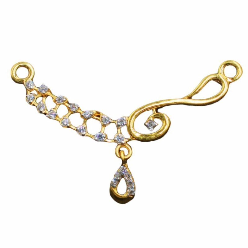 22K/18K Real Certified Fine Yellow Gold Divine CZ Mangalsutra Pendant