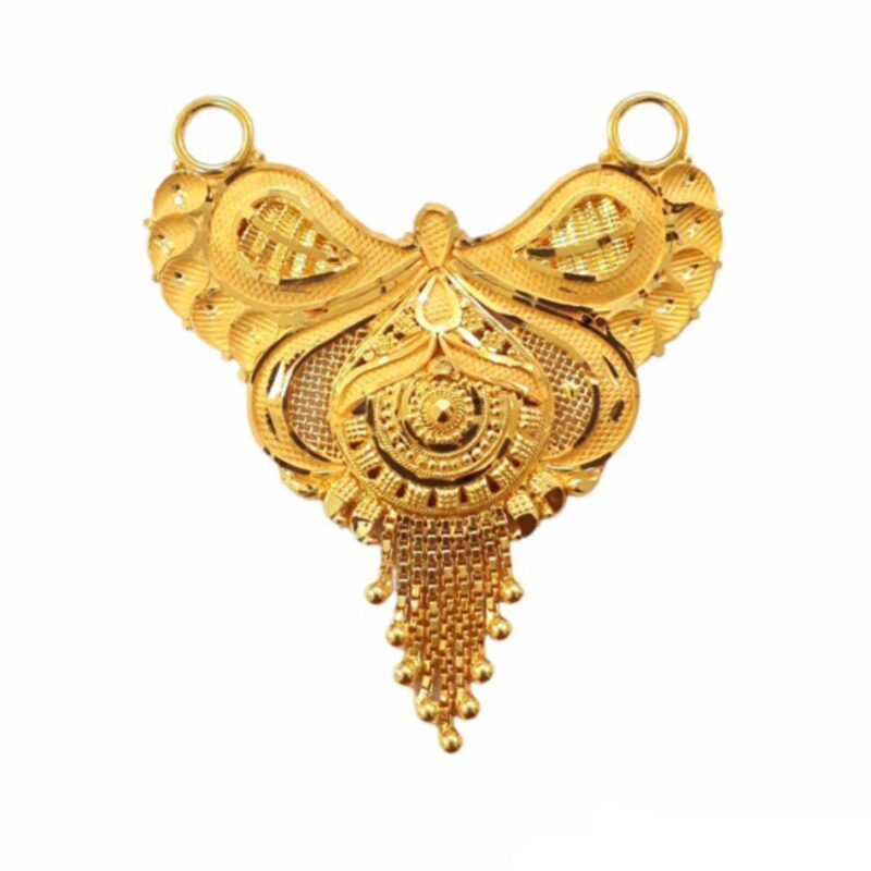 22K/18K Real Certified Fine Yellow Gold Elegant Mangalsutra Pendant