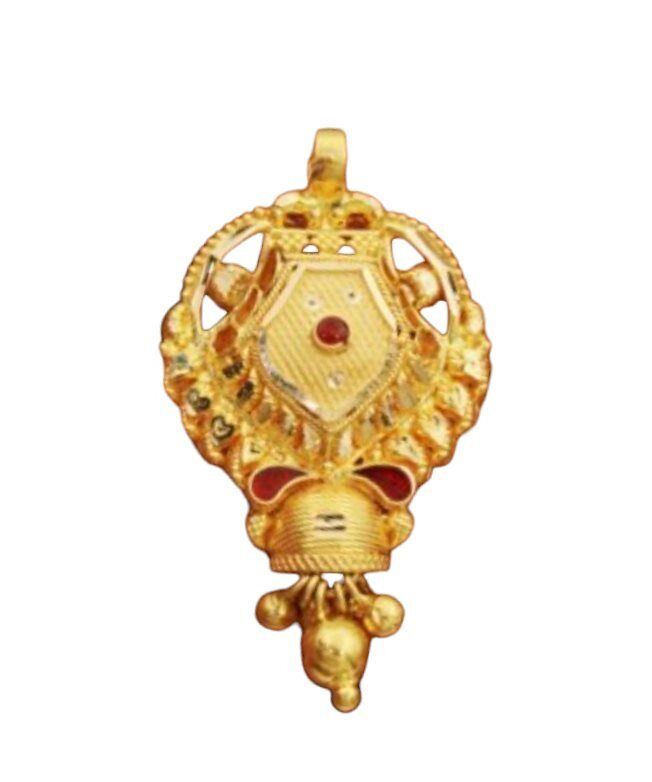 22K/18K Real Certified Fine Yellow Gold Divine Mangalsutra Pendant