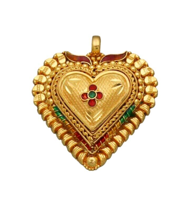 22K/18K Real Certified Fine Yellow Gold Divine Mangalsutra Pendant