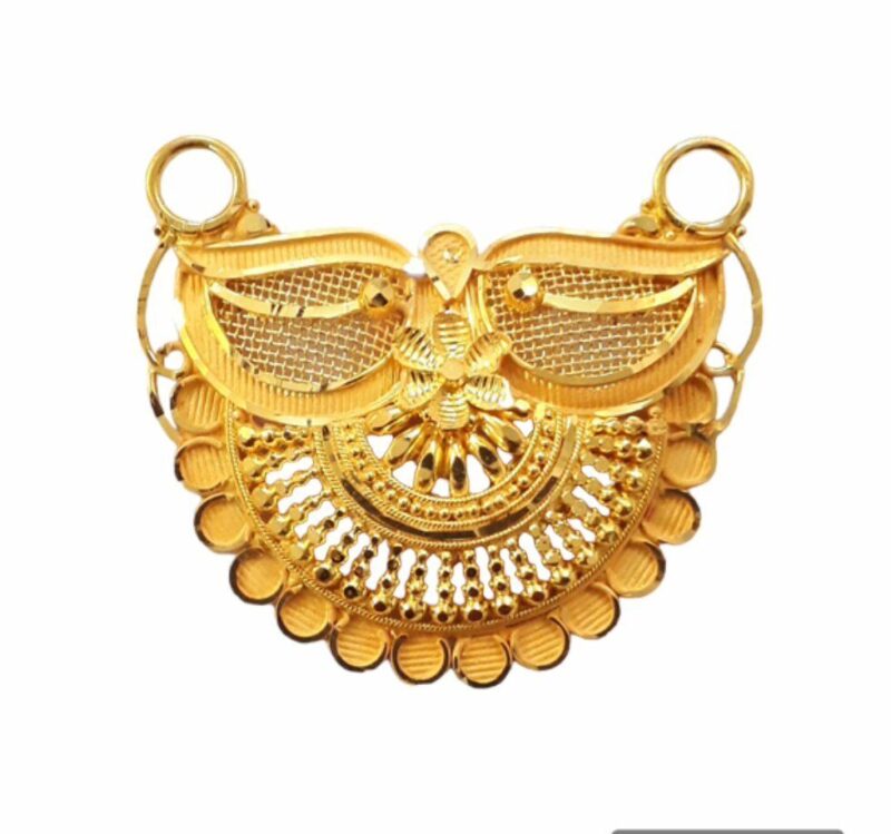 22K/18K Real Certified Fine Yellow Gold Beauteous Mangalsutra Pendant