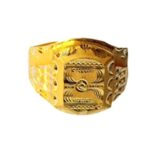 Solid 22K/18K Fine Yellow Gold Certified Mens And Boys Statement Ring
