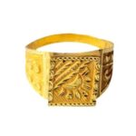 Solid 22K/18K Fine Yellow Gold Certified Mens And Boys Statement Ring