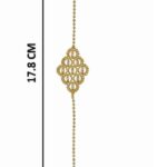 22K Pure Fine Yellow Gold Certified Stamped Abstract Design Womens Bracelet - Image 5