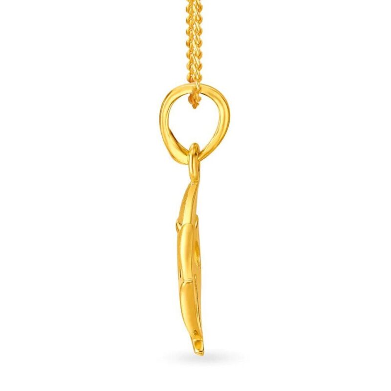 22K/18K Real Certified Fine Yellow Gold Unique Carved Mens Pendant - Image 2