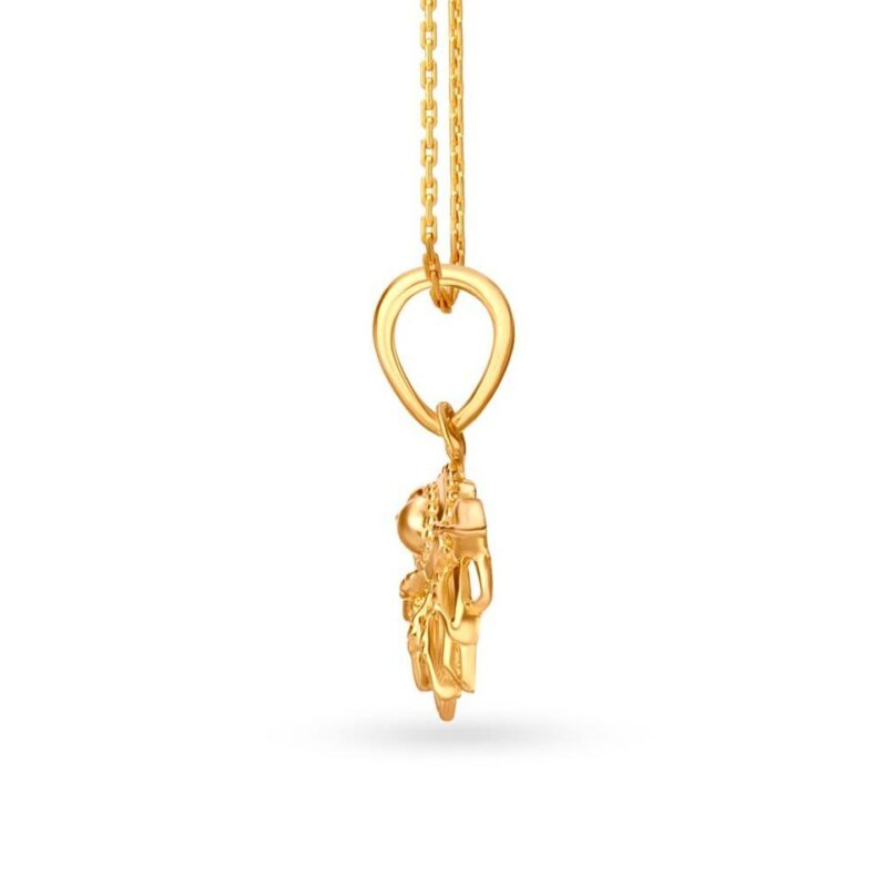 22K/18K Real Certified Fine Yellow Gold Graceful Womens Pendant - Image 2