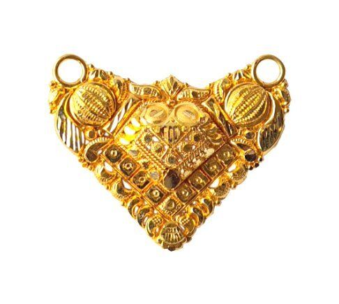 22K/18K Real Certified Fine Yellow Gold Classy  Mangalsutra Pendant