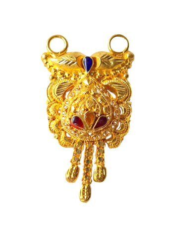 22K/18K Real Certified Fine Yellow Gold Beautiful Mangalsutra Pendant