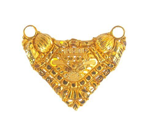 22K/18K Real Certified Fine Yellow Gold Elegant Mangalsutra Pendant