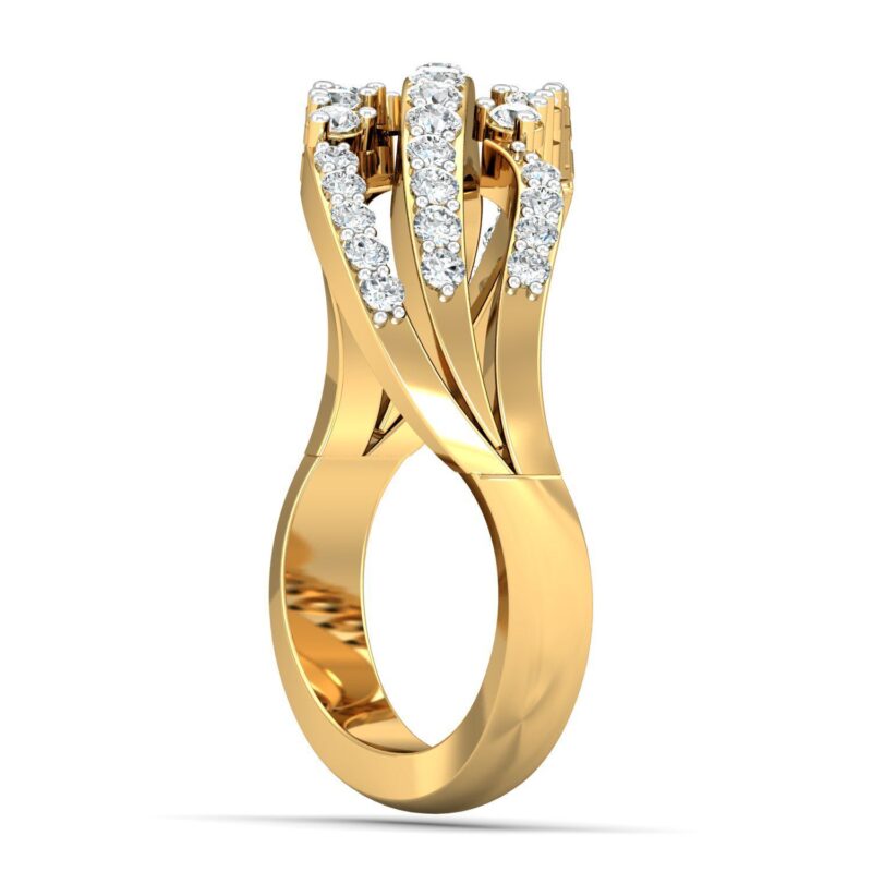 Solid 22K/18K Fine Yellow Gold Certified Women And Girls Stack Ring - Image 3