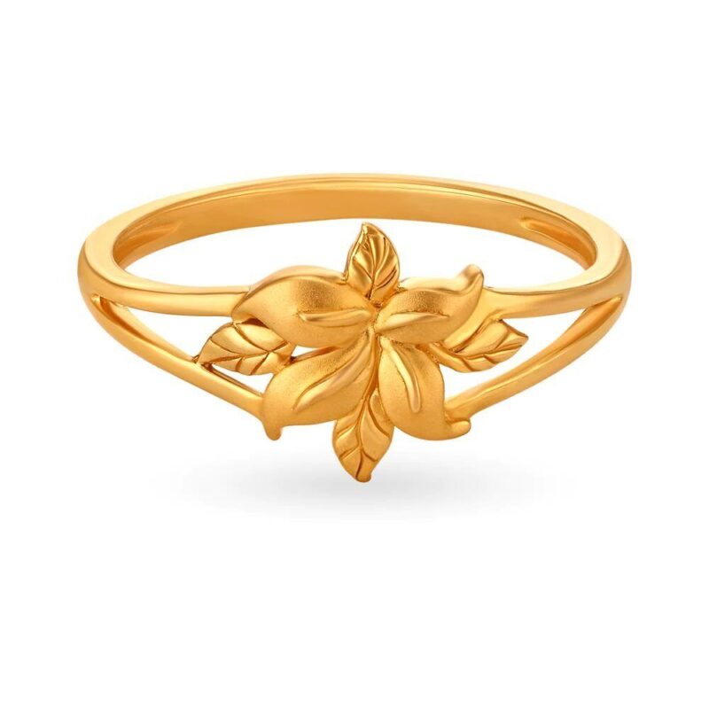 Solid 22K/18K Fine Yellow Gold Certified Women And Girls Statement Ring - Image 2