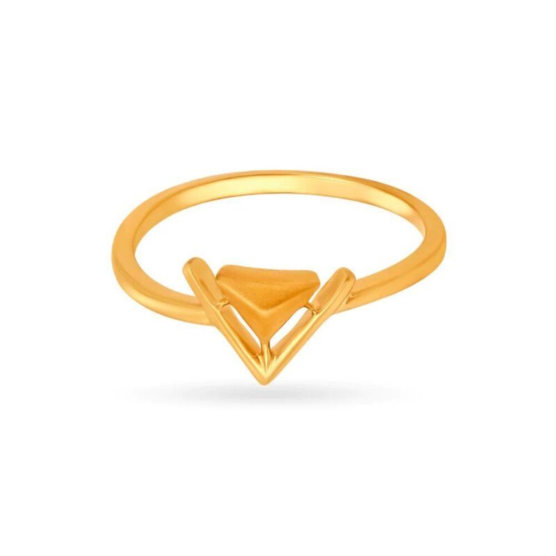 Solid 22K/18K Fine Yellow Gold Certified Women And Girls Statement Ring - Image 2