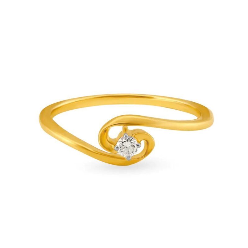 Solid 22K/18K Fine Yellow Gold Certified Women And Girls Stack Ring - Image 2