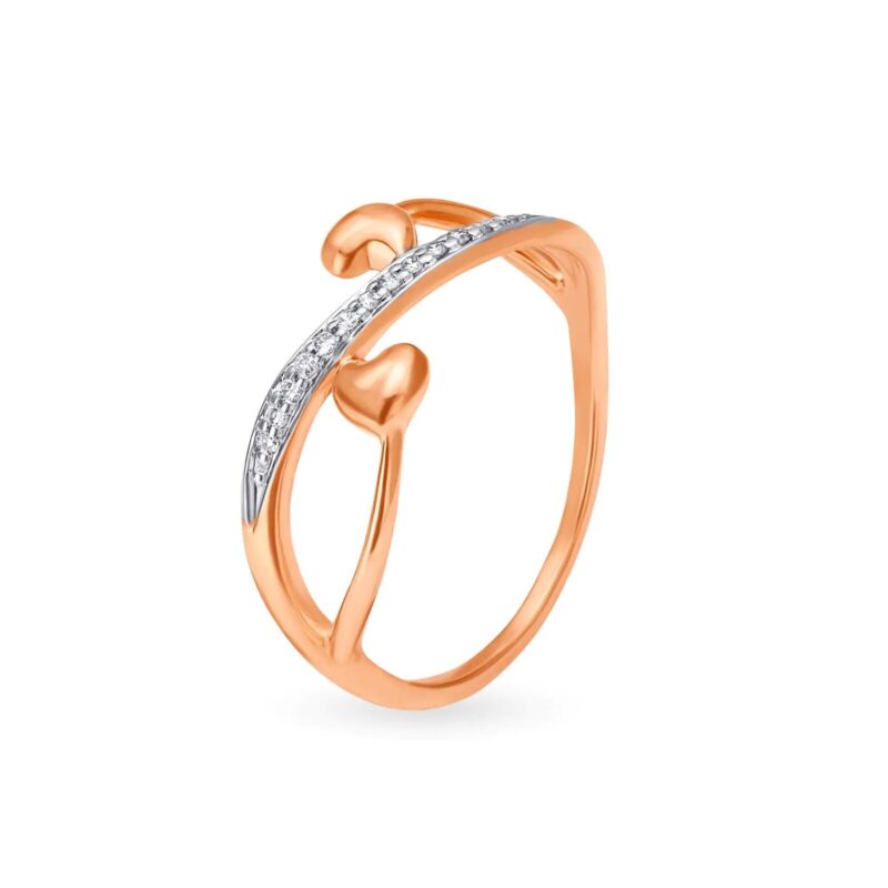 Solid 22K/18K Fine Rose Gold Certified Women And Girls Stack Ring - Image 2