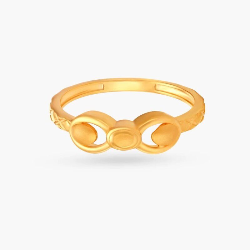 Solid 22K/18K Fine Yellow Gold Certified Women And Girls Stack Ring - Image 2