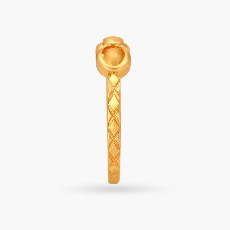 Solid 22K/18K Fine Yellow Gold Certified Women And Girls Stack Ring - Image 3