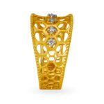 Solid 22K/18K Fine Yellow Gold Certified Women And Girls Statement Ring - Image 3