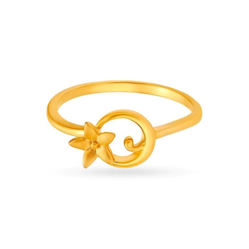 Solid 22K/18K Fine Yellow Gold Certified Women And Girls Stack Ring - Image 2
