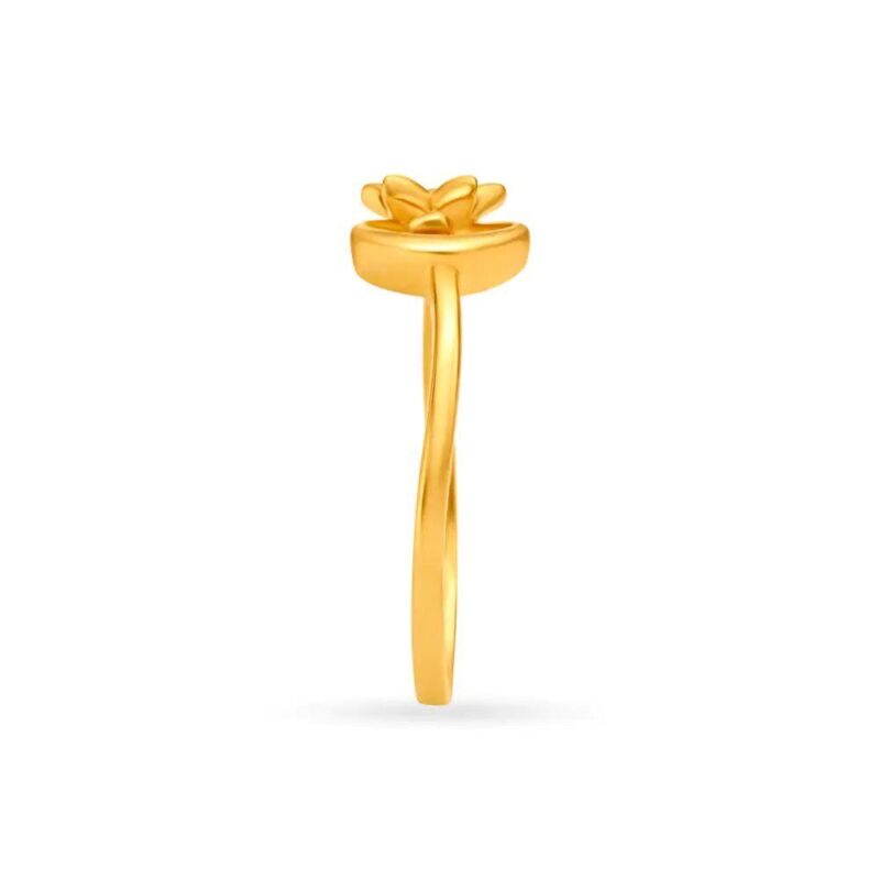 Solid 22K/18K Fine Yellow Gold Certified Women And Girls Stack Ring - Image 3