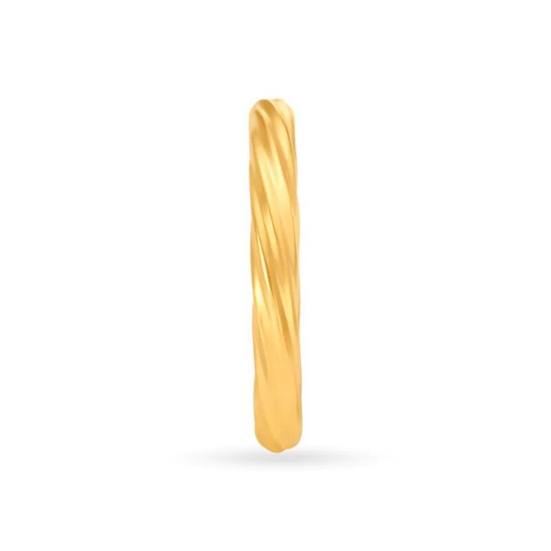 Solid 22K/18K Fine Yellow Gold Certified Women And Girls Band Ring - Image 3