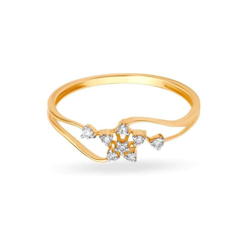 Solid 22K/18K Fine Yellow Gold Certified Women And Girls Statement Ring - Image 2