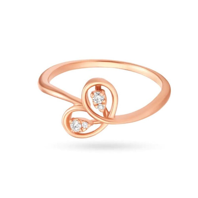 Solid 22K/18K Fine Rose Gold Certified Women And Girls Statement Ring - Image 2