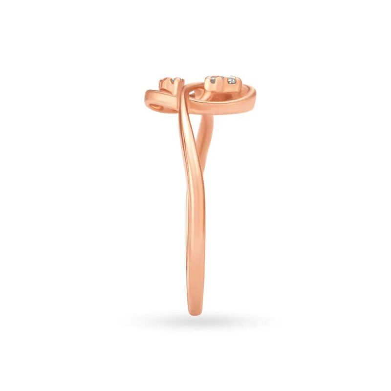 Solid 22K/18K Fine Rose Gold Certified Women And Girls Statement Ring - Image 3