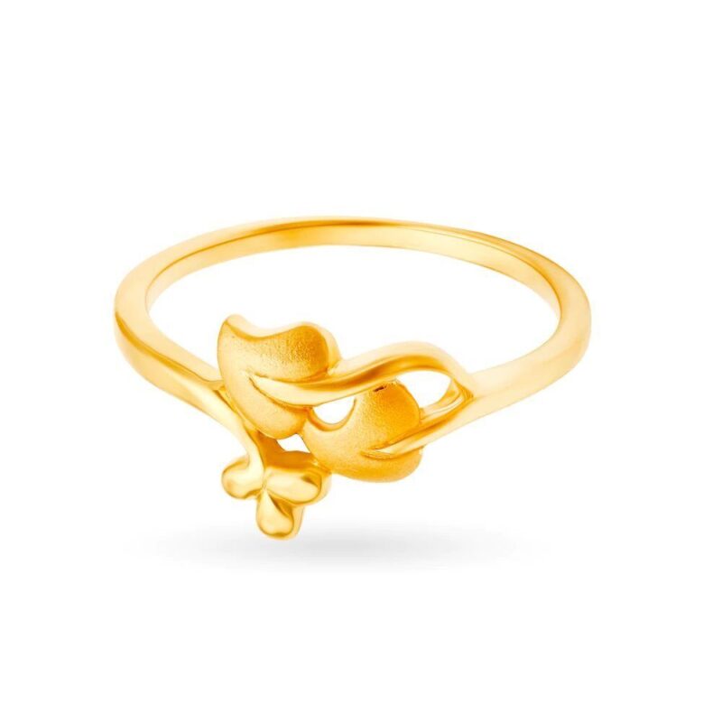 Solid 22K/18K Fine Yellow Gold Certified Women And Girls Statement Ring - Image 2