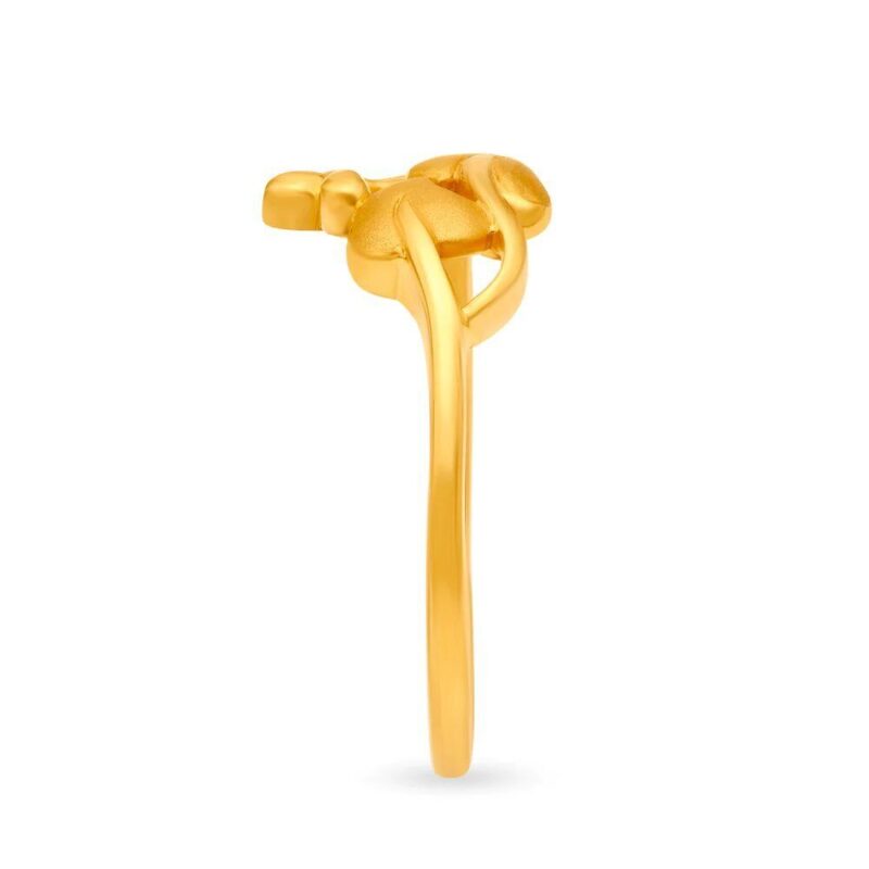 Solid 22K/18K Fine Yellow Gold Certified Women And Girls Statement Ring - Image 3