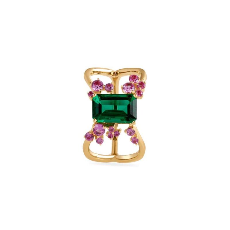 Solid 22K/18K Fine Yellow Gold Certified Women And Girls Statement Ring - Image 2