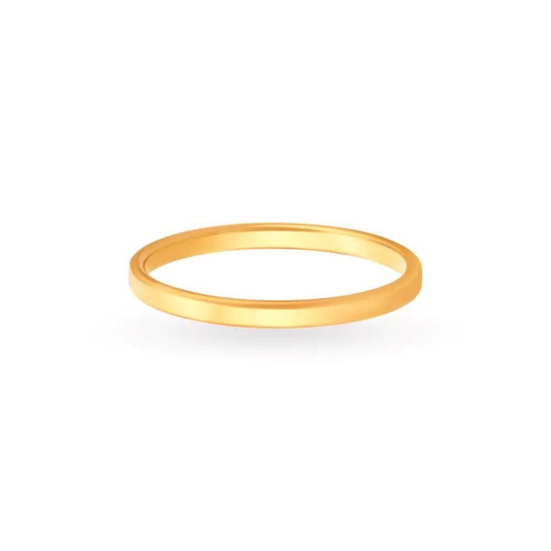 Solid 22K/18K Fine Yellow Gold Certified Women And Girls Band Ring - Image 2